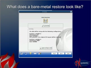 What does a bare-metal restore look like?What does a bare-metal restore look like?
 