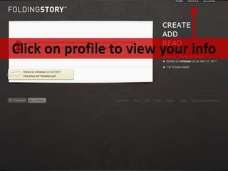 Click on profile to view your info