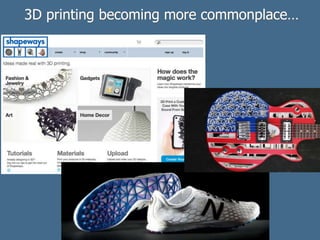 3D printing becoming more commonplace…
 