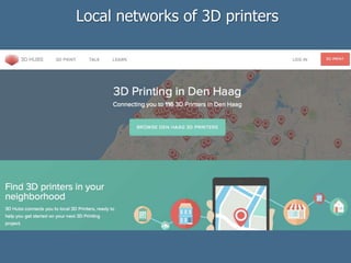 Local networks of 3D printers
 
