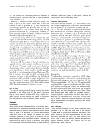 Enhancing the quality of life for palliative care cancer patients in ...