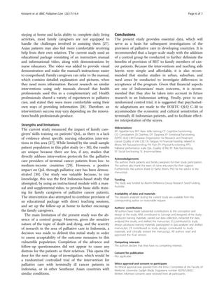 Enhancing the quality of life for palliative care cancer patients in ...