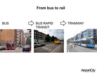 From bus to rail
BUS BUS RAPID
TRANSIT
TRAMWAY
 