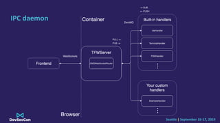Seattle | September 16-17, 2019
IPC daemon
 