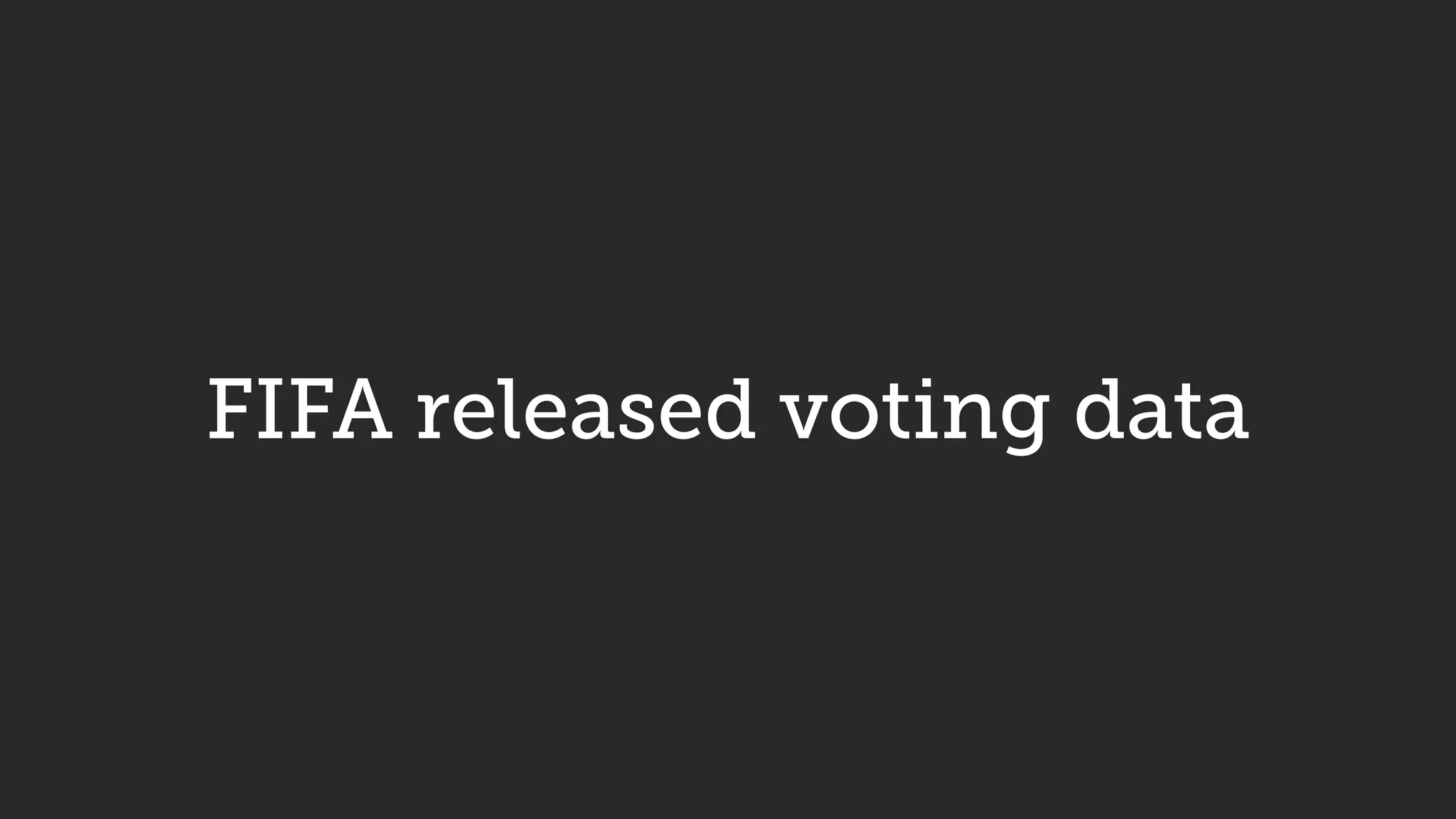 FIFA released voting data
 