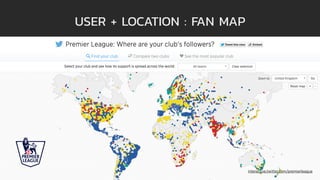 USER + LOCATION : FAN MAP
interactive.twitter.com/premierleague
 