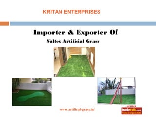 KRITAN ENTERPRISES


Importer & Exporter Of
   Saltex Artificial Grass




        www.artificial-grass.in/
               roto1234
 