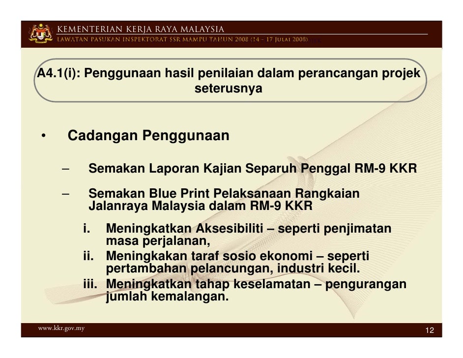 Kriteria A4 Pengurusan Projek Pembangunan