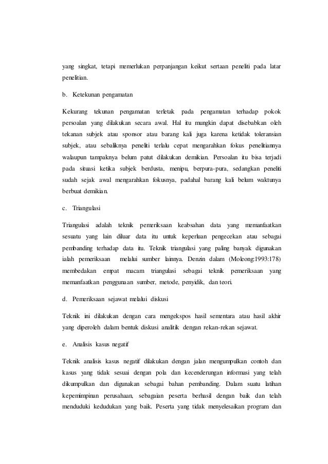 Kriteria Dan Teknik Pemeriksaan Keabsahan Data