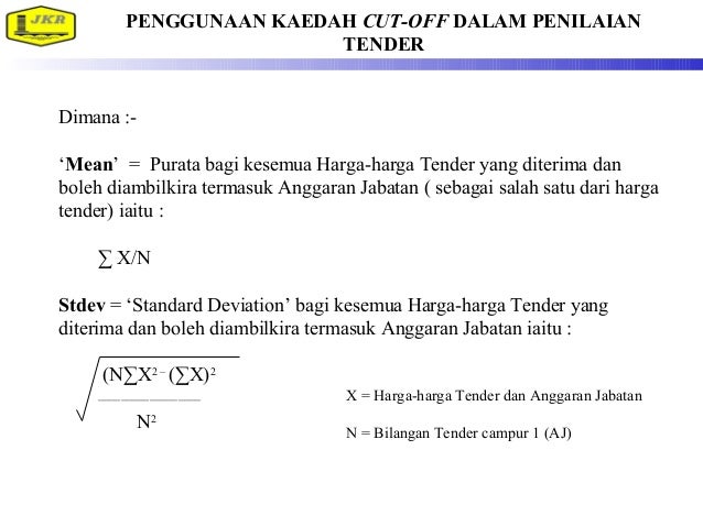 Kriteria penilaian tender untuk kontraktor