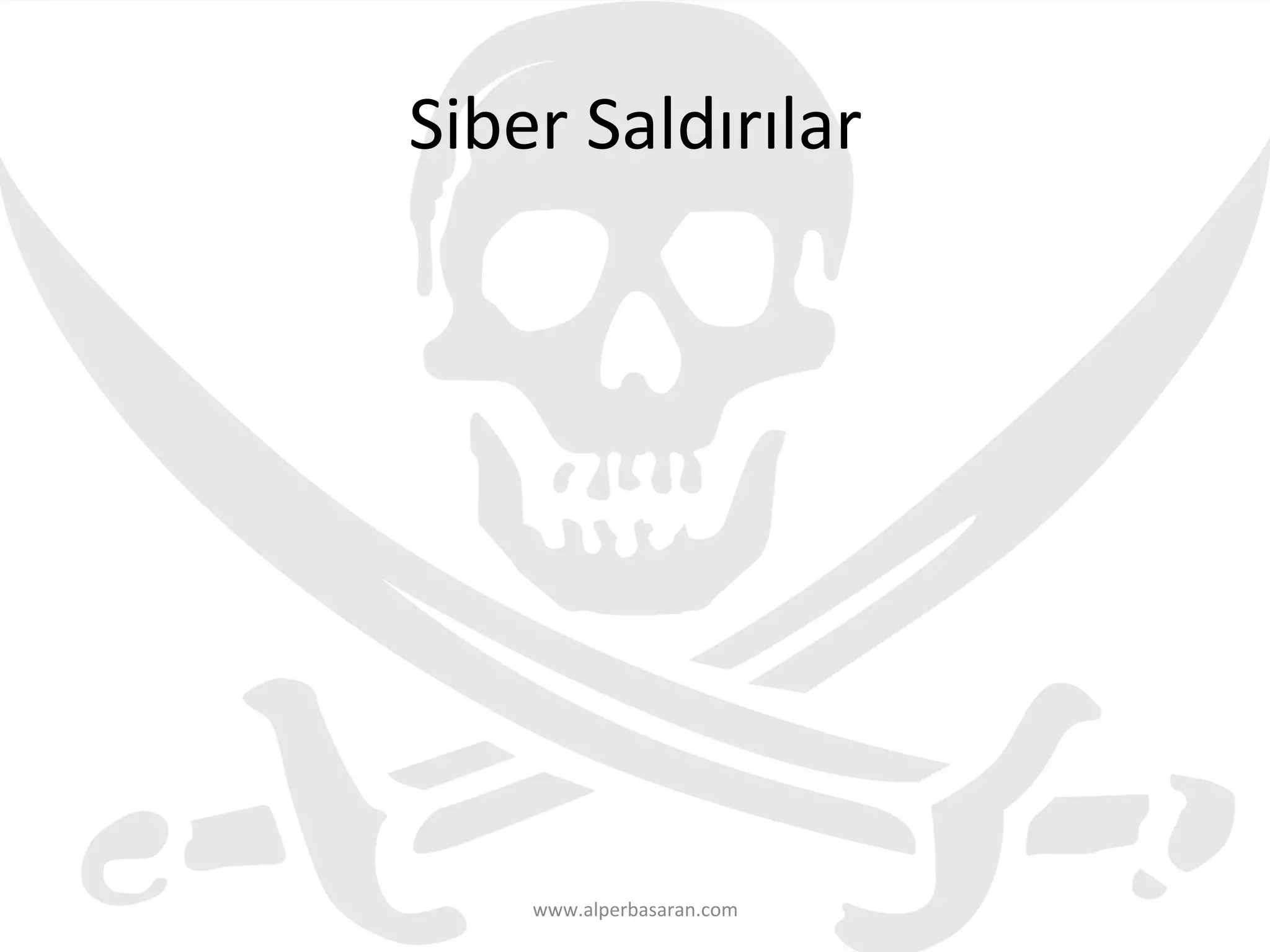 Siber	
  Saldırılar	
  
www.alperbasaran.com	
  
 