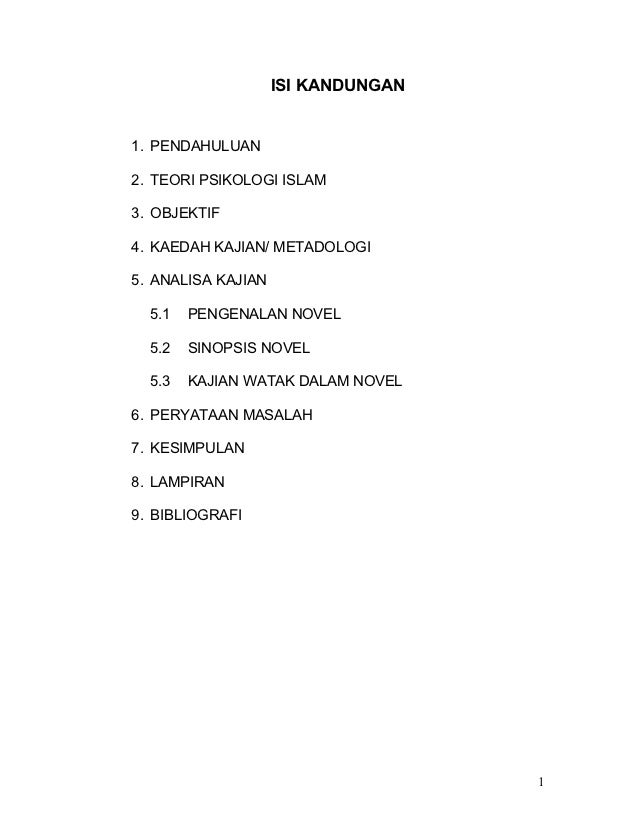 Teori Psikologi Islam Dalam Novel Ketika Cinta Bertasbih