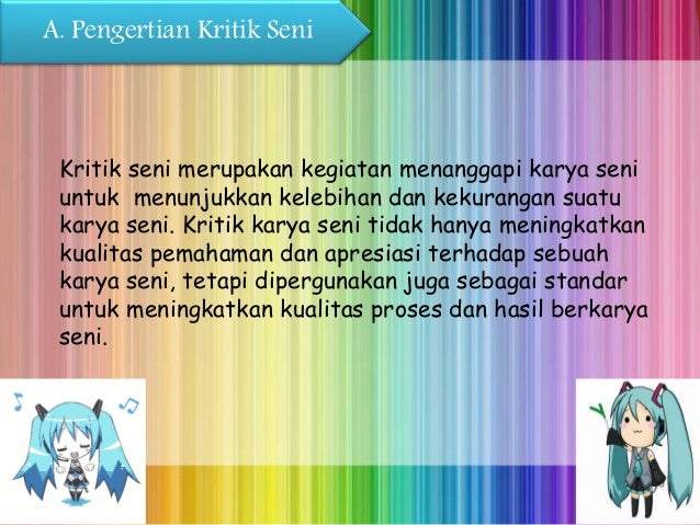 Kritik Seni Kelas X Sman 73 Jakarta
