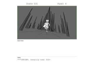 Scene 031 Panel 4
Action Notes
Dialog
***VARIAN: (angrily now) DID-
 