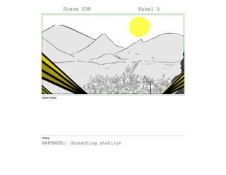 Scene 038 Panel 5
Action Notes
Dialog
RAPUNZEL: (breathing shakily)
 