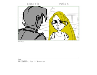Scene 045 Panel 5
Action Notes
Dialog
RAPUNZEL: don't know...
 