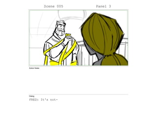Scene 005 Panel 3
Action Notes
Dialog
FRED: It's not-
 