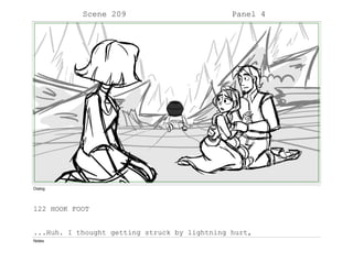Scene 209 Panel 4
Dialog
122 HOOK FOOT
...Huh. I thought getting struck by lightning hurt,
Notes
 