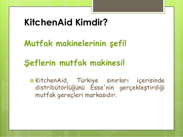 Kriz yönetimi analizi kitchen aid