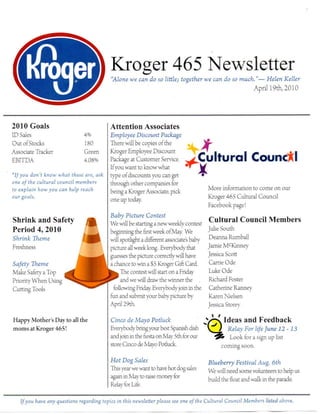 Kroger465 Apr2010 Newsletter