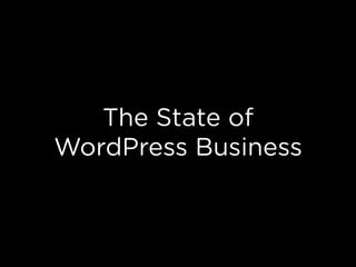 The State of
WordPress Business
 