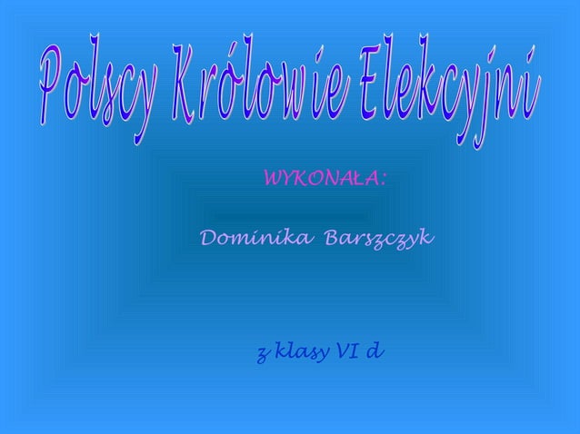 Krolowie elek | PPT