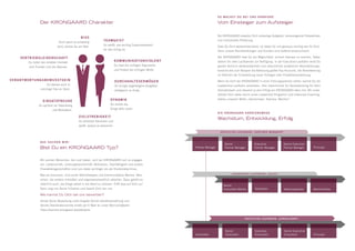 BISS
Auch wenn es schwierig
wird, bleibst Du am Ball.
TEAMGEIST
Du weißt, wie wichtig Zusammenarbeit
für den Erfolg ist.
VERTRIEBSLEIDENSCHAFT
Du liebst den direkten Kontakt
zum Kunden und die Akquise.
KOMMUNIKATIONSTALENT
Du hast die richtigen Argumente
und findest die richtigen Worte.
VERANTWORTUNGSBEWUSSTSEIN
Du bleibst auch in
unruhiger See an Deck.
DYNAMIK
Du treibst die
Dinge aktiv voran.
EINSATZFREUDE
Du sprühst vor Tatendrang
und Motivation.
ZIELSTREBIGKEIT
Du arbeitest fokussiert und
weißt, worauf es ankommt.
Wir suchen Menschen, die Lust haben, sich bei KRONGAARD voll zu engagie-
ren. Leidenschaft, Leistungsbereitschaft, Motivation, Teamfähigkeit und andere
Charaktereigenschaften sind uns dabei wichtiger als der Studienabschluss.
Was wir brauchen, sind echte Vertriebstypen und kommunikative Macher. Men-
schen, die andere mitreißen und eigenverantwortlich arbeiten. Dazu gehört es
natürlich auch, die Dinge selbst in die Hand zu nehmen. Trifft dies auf Dich zu?
Dann zeig uns Deine Initiative und bewirb Dich bei uns.
Wie kannst Du Dich bei uns bewerben?
Sende Deine Bewerbung unter Angabe Deiner Gehaltsvorstellung und
Deines Standortwunsches direkt per E-Mail an unser Recruitingteam:
https://karriere.krongaard.de/jobboerse
D AS SU CH EN WIR !
Bist Du ein KRONGAARD Typ?
Der KRONGAARD Charakter
DURCHHALTEVERMÖGEN
Du bringst angefangene Aufgaben
erfolgreich zu Ende.
Bei KRONGAARD erwarten Dich vielseitige Aufgaben, herausragende Perspektiven
und individuelle Förderung.
Dass Du Dich weiterentwickelst, ist dabei für uns genauso wichtig wie für Dich.
Denn unsere Dienstleistungen und Kunden sind äußerst anspruchsvoll.
Bei KRONGAARD hast Du die Möglichkeit, schnell Karriere zu machen. Dabei
stehen Dir zwei Laufbahnen zur Verfügung. In der Executive-Laufbahn wirst Du
gezielt fachlich weiterentwickelt und übernimmst zusätzliche Verantwortungs-
bereiche wie zum Beispiel die Betreuung großer Key Accounts, die Verantwortung
im Rahmen der Einarbeitung neuer Kollegen oder Projektverantwortung.
Wenn Du Dich bei KRONGAARD in einer Führungsposition siehst, kannst Du die
Leadership-Laufbahn anstreben. Hier übernimmst Du Verantwortung für Dein
Vertriebsteam und steuerst so den Erfolg von KRONGAARD aktiv mit. Wir unter-
stützen Dich dabei durch unser Leadership-Programm und intensives Coaching.
Getreu unserem Motto „Gemeinsam. Karriere. Machen“.
SO MACHST DU BEI UNS KARRIERE
Vom Einsteiger zum Aufsteiger
DIE KRONGAARD KARRIEREWEGE
Wachstum, Entwicklung, Erfolg
Senior Executive
Partner Manager Principal
Executive
Partner Manager
Senior
Partner ManagerPartner Manager
Abteilungsleiter BereichsleiterTeamleiter
Senior
Consultant Mentor
EXECUTIVE-LAUFBAHN „PARTNER MANAGER“
Senior Executive
Consultant Principal
Executive
Consultant
Senior
ConsultantConsultant
LEADERSHIP-LAUFBAHN „SALES“
EXECUTIVE-LAUFBAHN „CONSULTANT“
 
