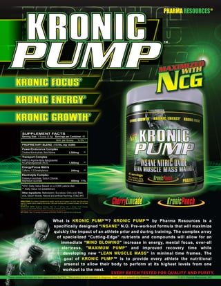 Kronic pump flyer