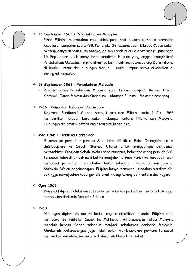 Kronologi Isu Tuntutan Sulu Ke Atas Sabah