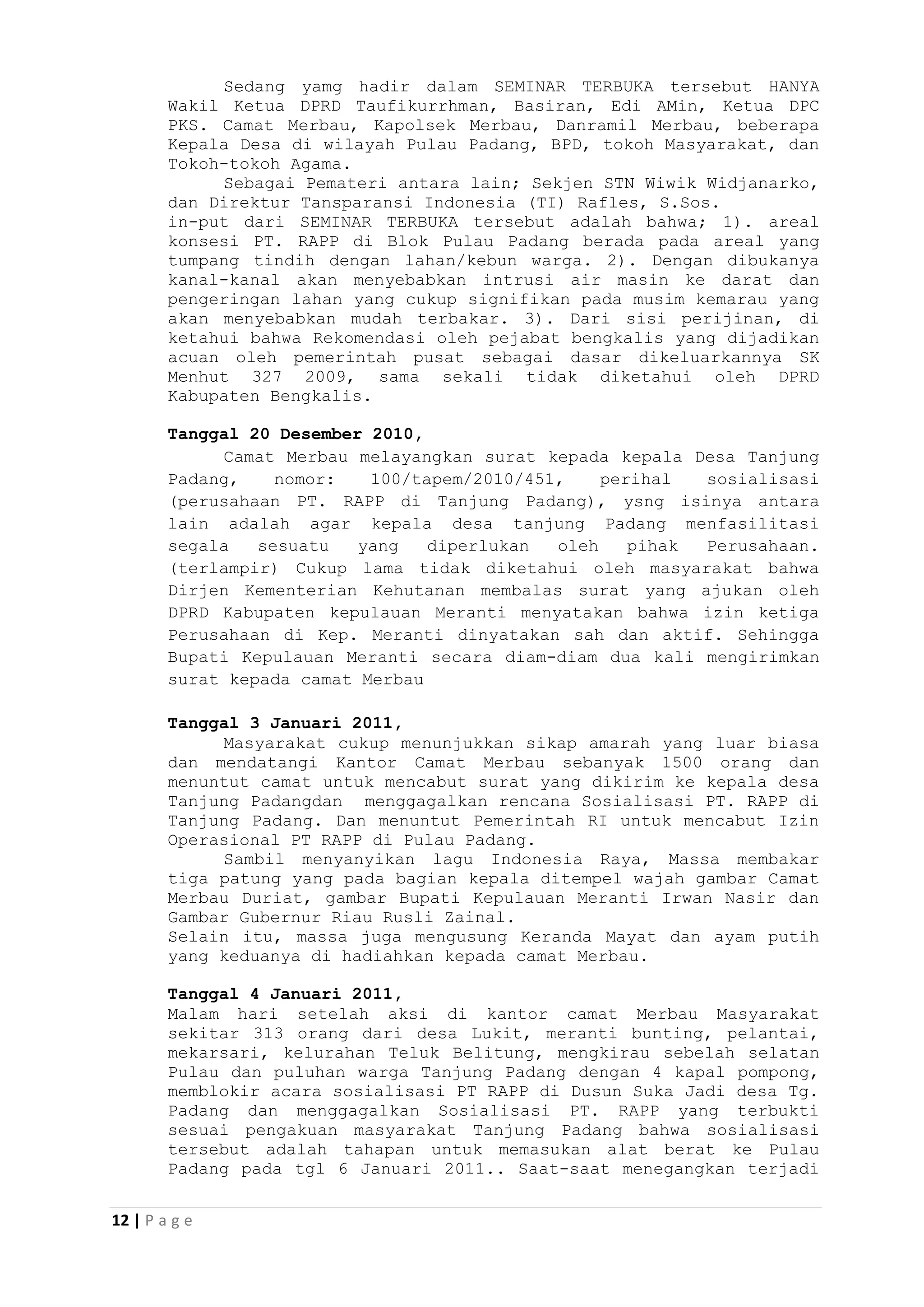 Kronologis penolakan - di jakarta malam senin | DOCX