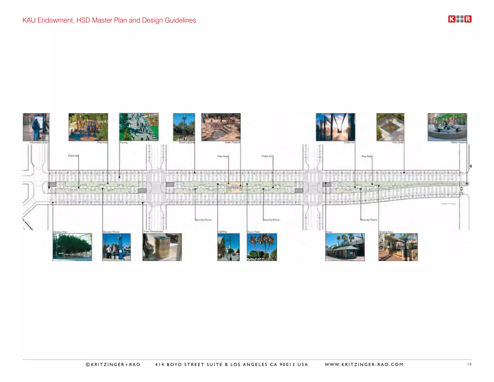 KAU Endowment, HSD Master Plan and Design Guidelines




                  ©KRITZINGER+RAO      414 BOYD STREET SUITE B LOS ANGELES CA 90013 USA   W W W. K R I T Z I N G E R - R A O . C O M   19
 