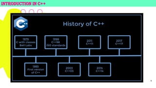KRR- Introduction to Object oriented programming concepts using c++ | PPTX