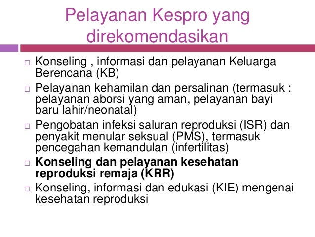 Kesehatan Reproduksi Remaja