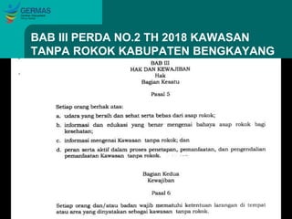 BAB III PERDA NO.2 TH 2018 KAWASAN
TANPA ROKOK KABUPATEN BENGKAYANG
 