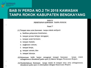 BAB IV PERDA NO.2 TH 2018 KAWASAN
TANPA ROKOK KABUPATEN BENGKAYANG
 