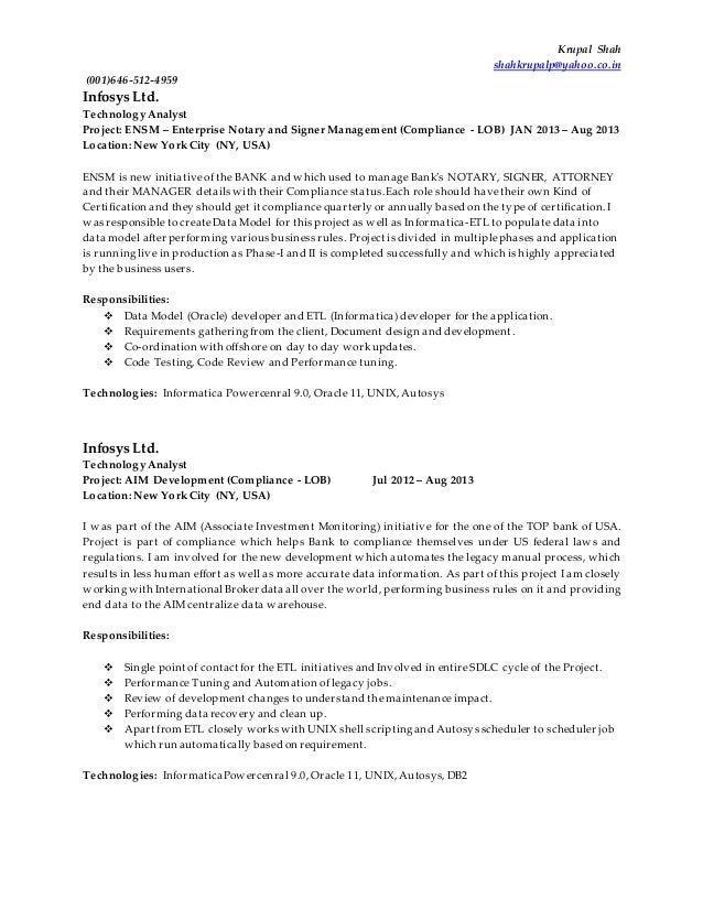 krupal shah resume