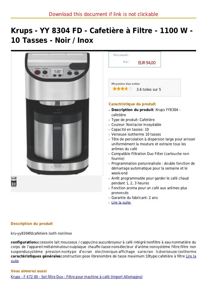 krups cafetière