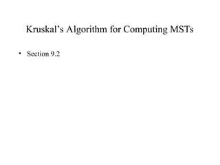 Kruskal algorithm in design and analysis of algorithm | PPT