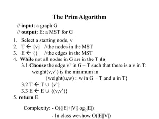 Kruskal algorithm in design and analysis of algorithm | PPT