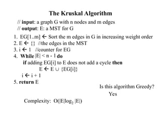 Kruskal algorithm in design and analysis of algorithm | PPT