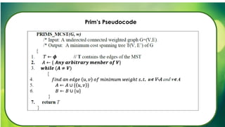 kruskal and prims algorithm _ | PPTX
