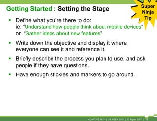 Super
Getting Started : Setting the Stage                                          Ninja
                                 ...