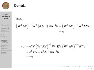 Krylov Subspace Methods in Model Order Reduction | PDF