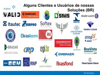 kryptus
11
Alguns Clientes e Usuários de nossas
Soluções (BR)
Clientes
 