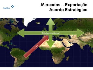 kryptus
Mercados – Exportação
Acordo Estratégico
Distribuição Global
 