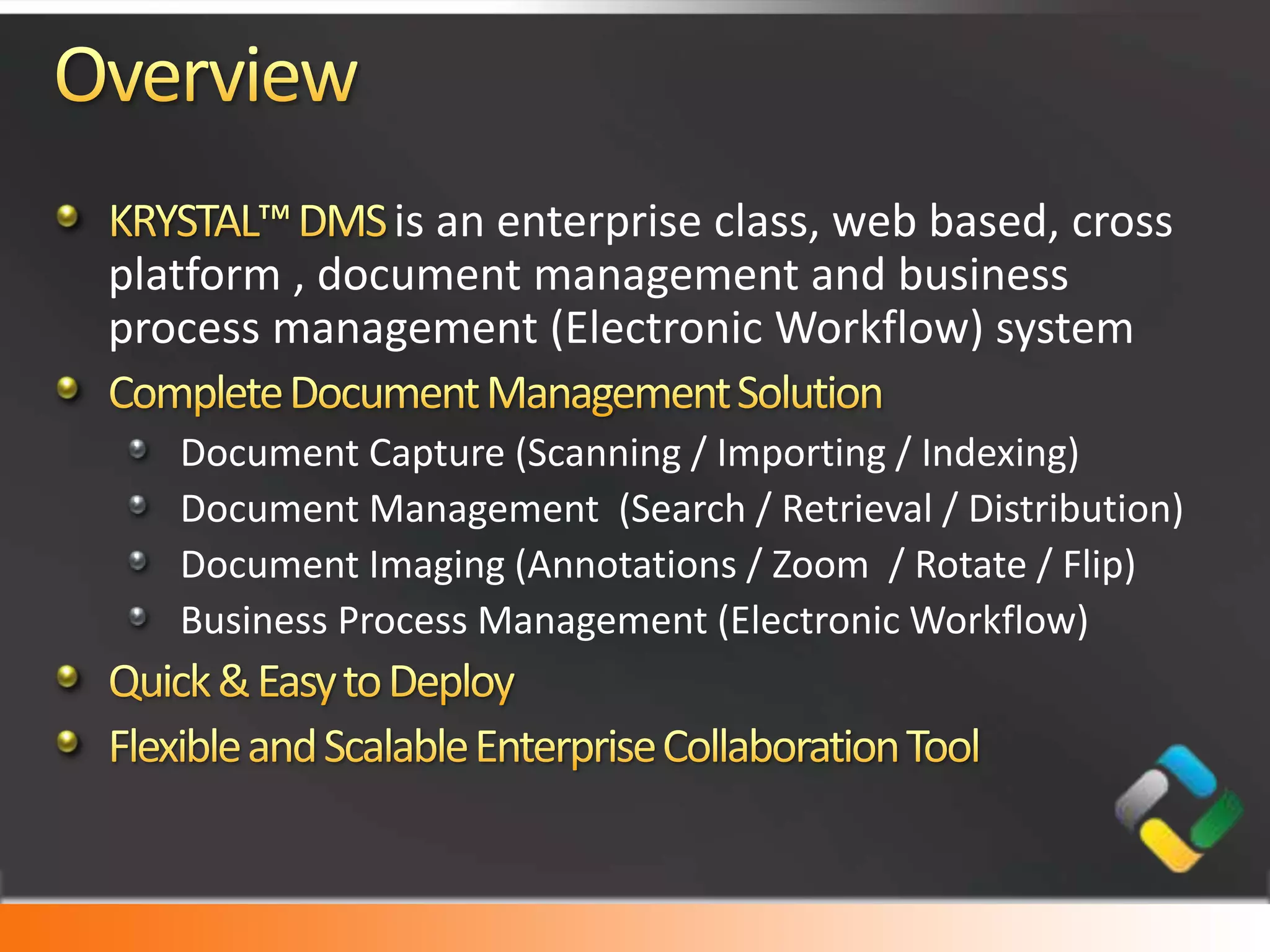KRYSTAL™ Document Management System - Enterprise Edition | PPSX ...