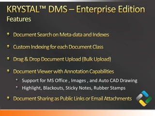 KRYSTAL™ Document Management System - Enterprise Edition | PPSX