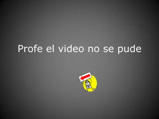 Profe el video no se pude
 