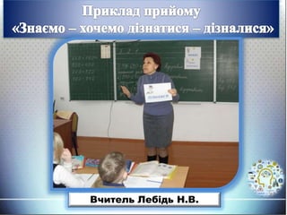 Вчитель Лебідь Н.В.
 