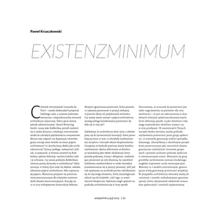 Paweł Krzaczkowski
Existenzminimum
C
złowiek witruwiański Leonarda da
Vinci – zasada doskonałych proporcji
ludzkiego ciała...